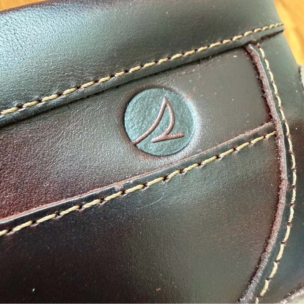 Sperry Hampden Venetian Amaretto Brown Leather Loafers Driving Shoes Size 7